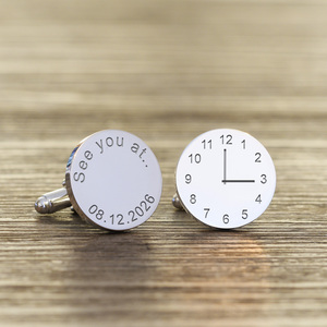 Personalised See you at / Special Time Cufflinks - Silver Finish