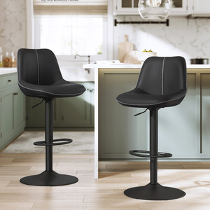 Bar Stools Set of 2, Adjustable Height Swivel Barstools