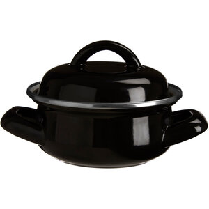 Porter Black Enamel 10cm Mini Casserole Dish