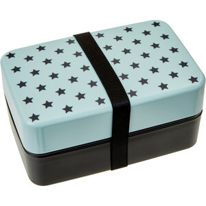 Grub Tub Light Blue Star Lunch Box With Cutlery