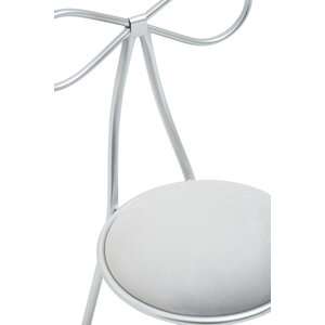 Jolie Silver Velvet  Bow Back Dining Chair