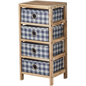 Natural / 76.5cm Home Source Weybourne Fabric Drawer Storage Chest  shot 14270689