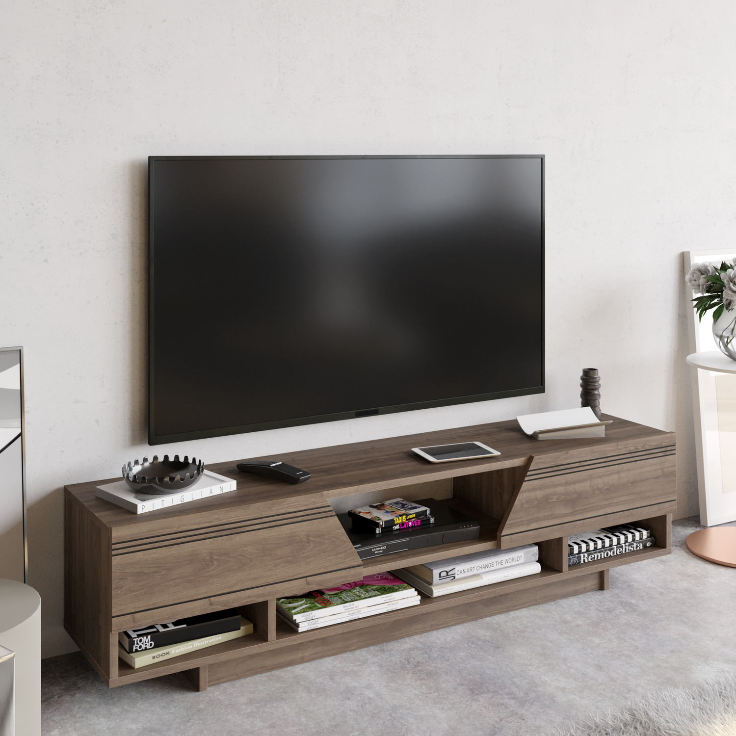 Aspa TV Unit - Walnut