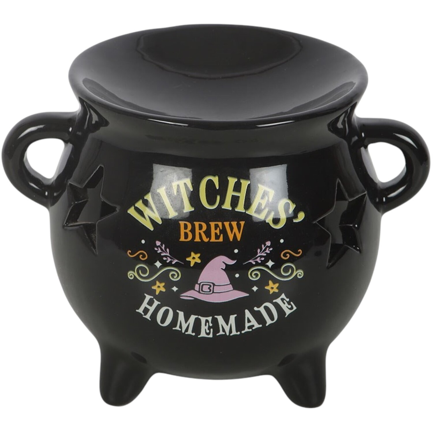 Kingsbury Gifts Witches Brew Cauldron Oil Burner And Wax Warmer - Black