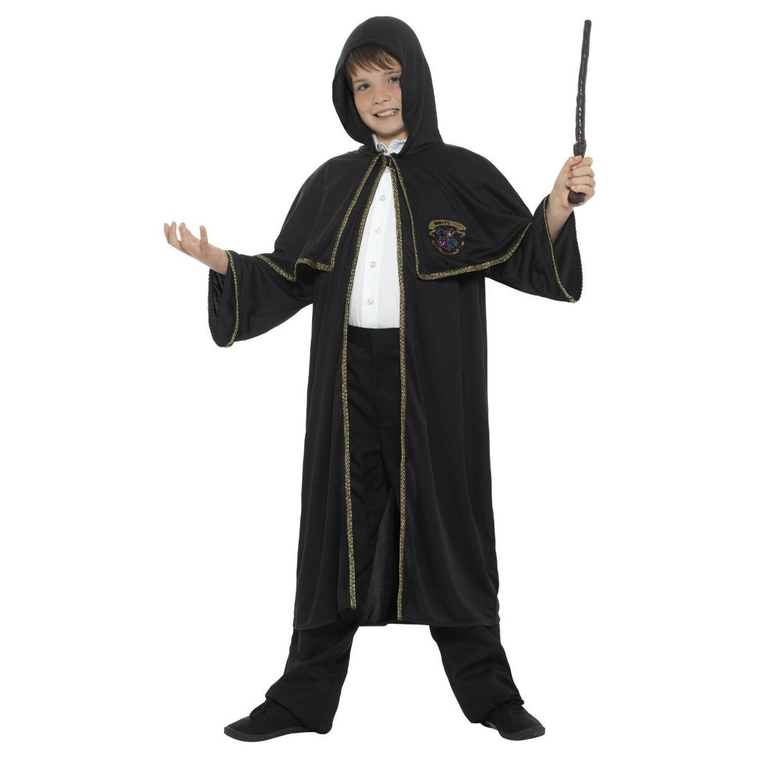 Smiffys Childrens/Kids Wizard Cloak - Black / 13+