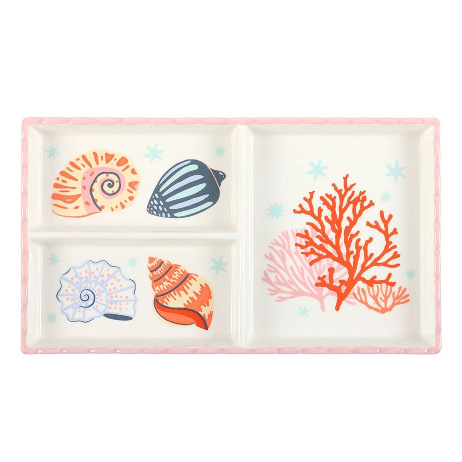  - Something Different Shell And Coral Trinket Tray Multicoloured (One Size) - Image 3
