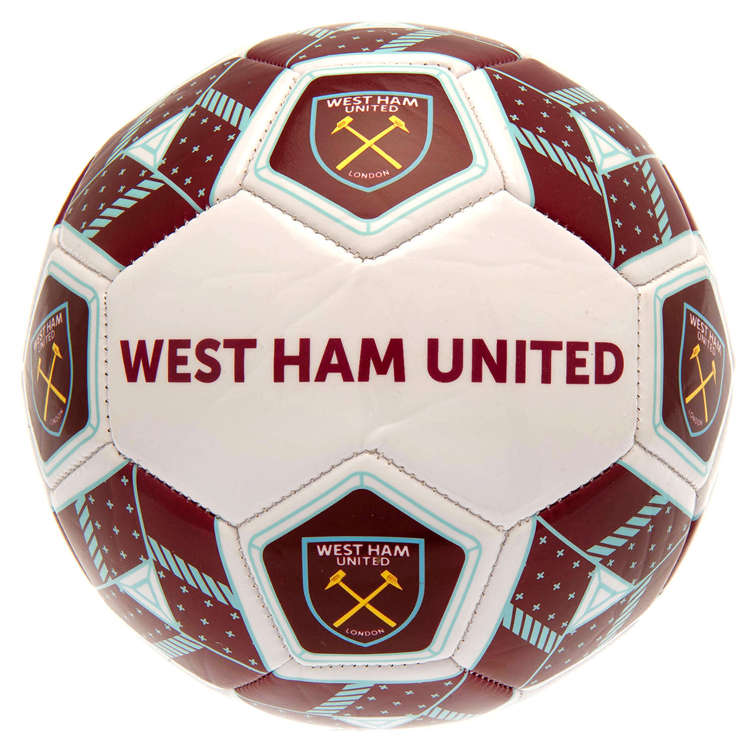 West Ham United Fc Crest Football - Maroon/White