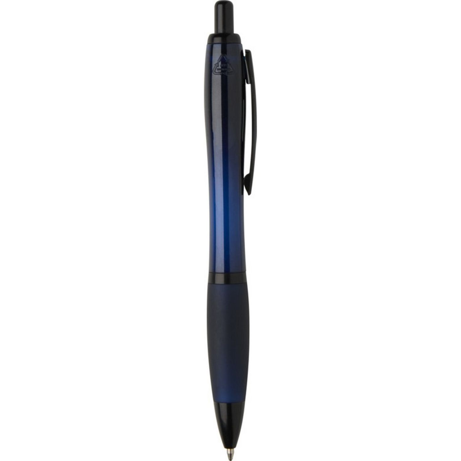 Floso Nash Contrast Detail Recycled Plastic Ballpoint Pen - Navy Blue