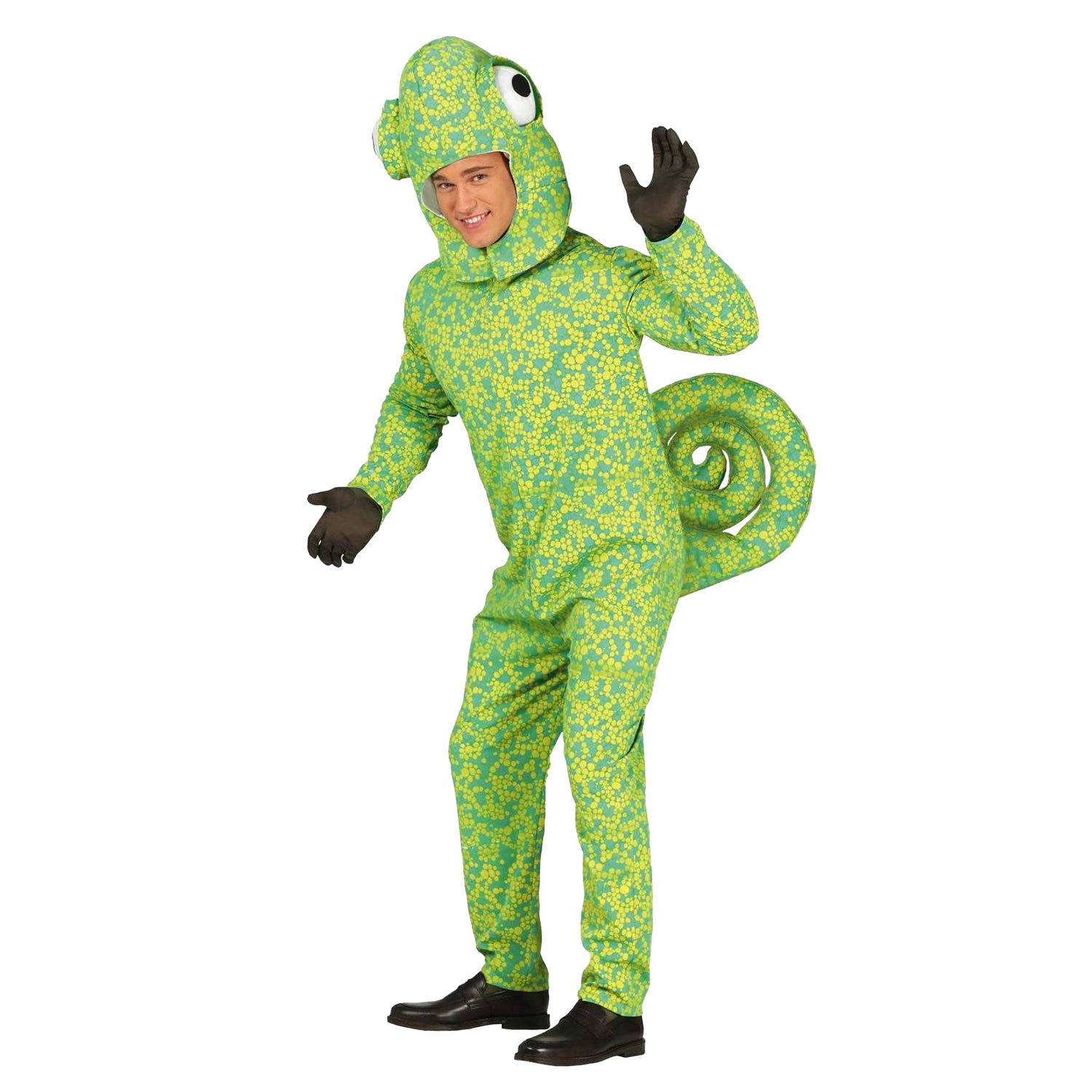 Fiestas Guirca Unisex Adult Chameleon Costume Set - Green / M