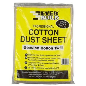 Everbuild Sika Cotton Dust Sheet 3.6 X 2.7m