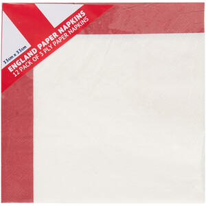 Pack of 12 World Cup 2026 England Paper Napkins