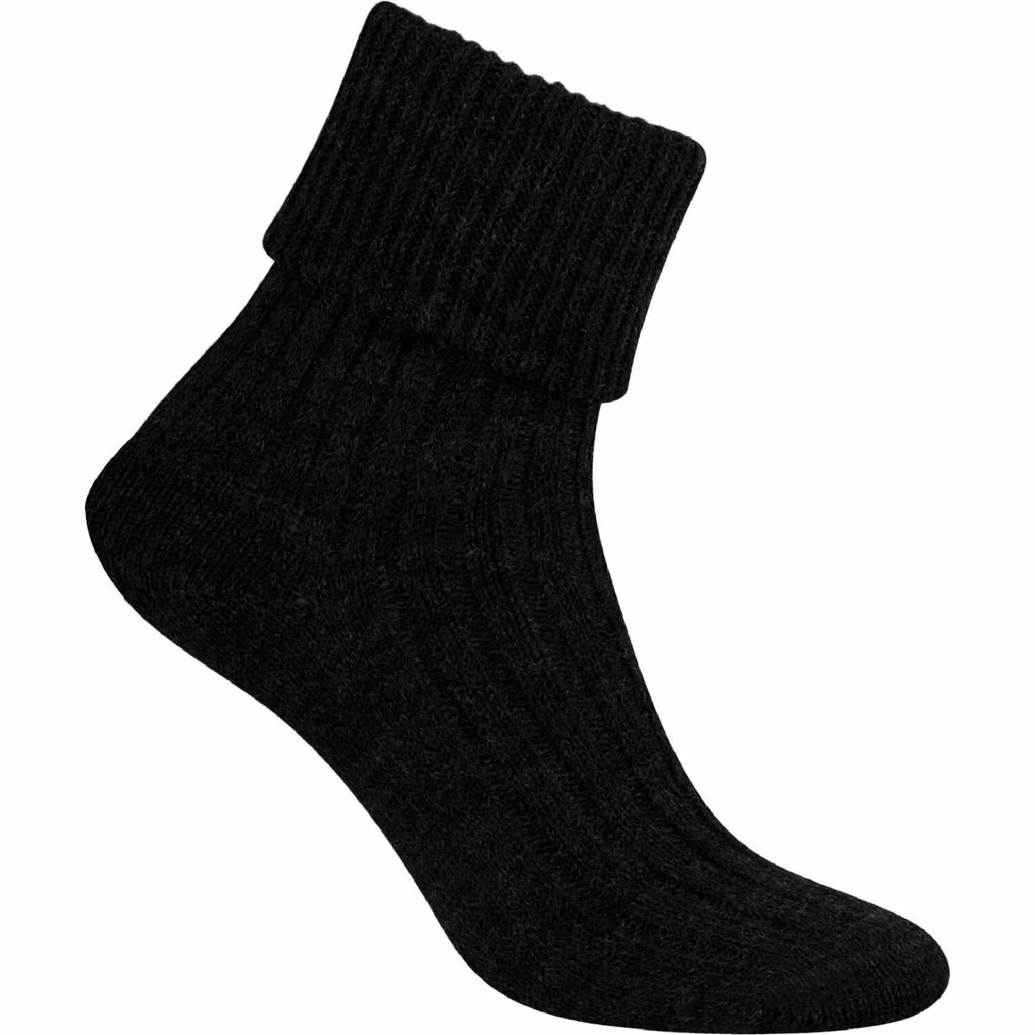 Steven 3 Pack Ladies Cosy Wool Bed Socks - Black