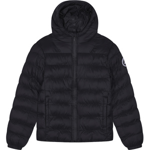 Kids Puffer Jacket Girls and Boys Black Hooded Warm Quilted Coat
