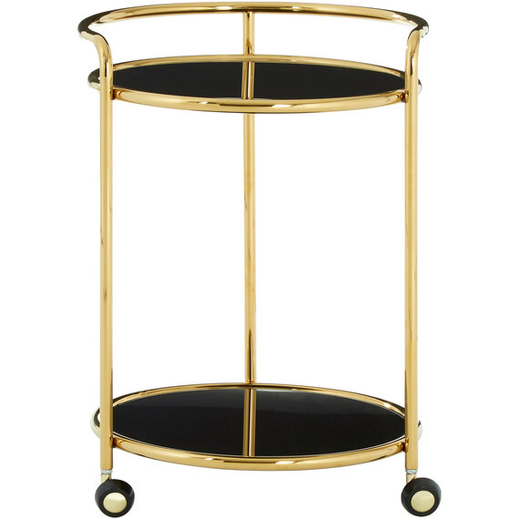 Novo Round Gold Finish Trolley