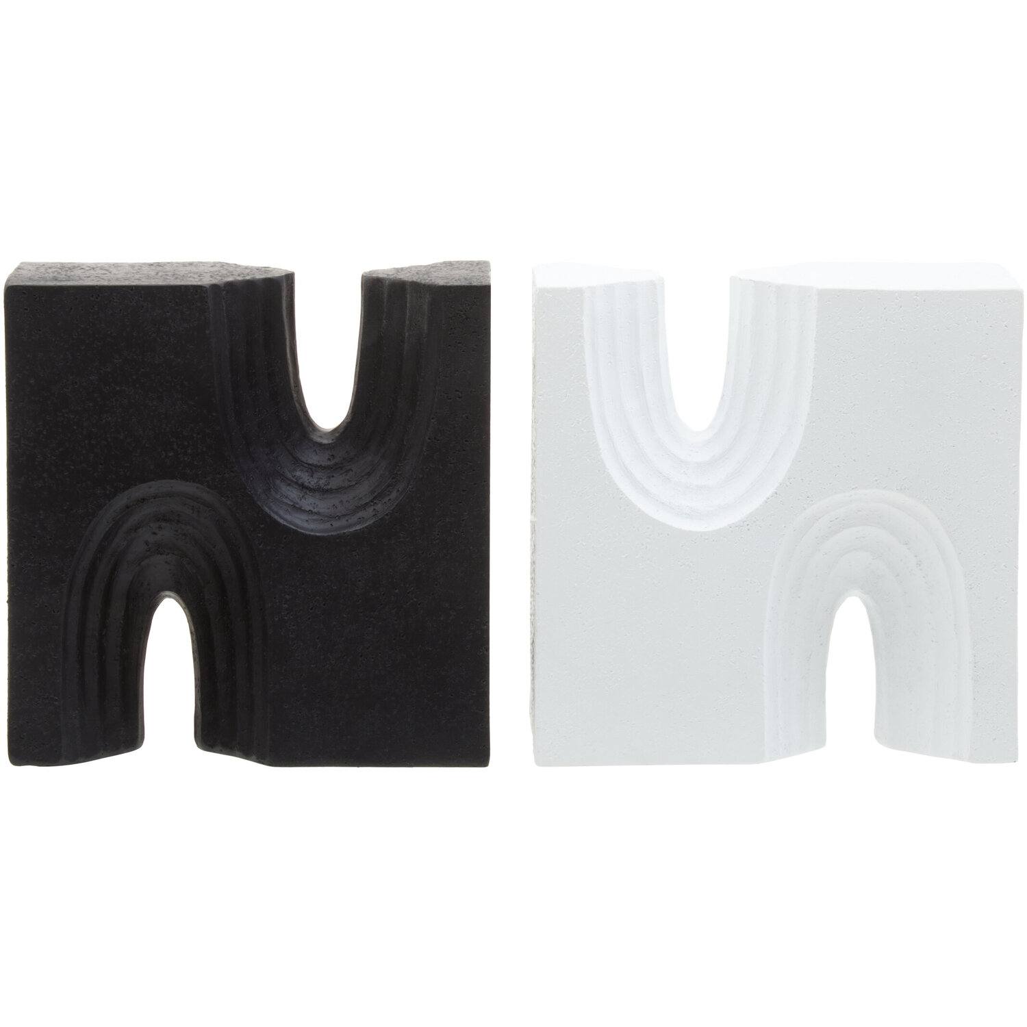 Interiors By Premier Broc Set Of Two Black And White Bookends - Assorted