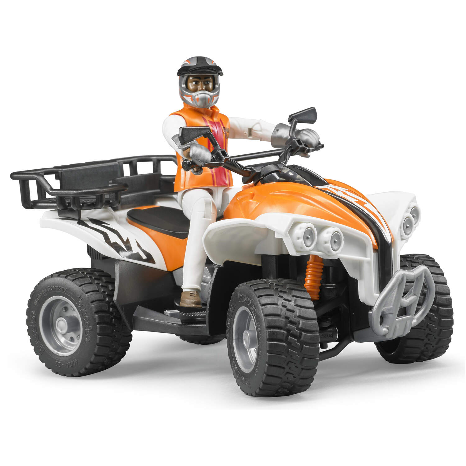 Bruder Bworld Quad With Driver Vehicle Playset - Blue