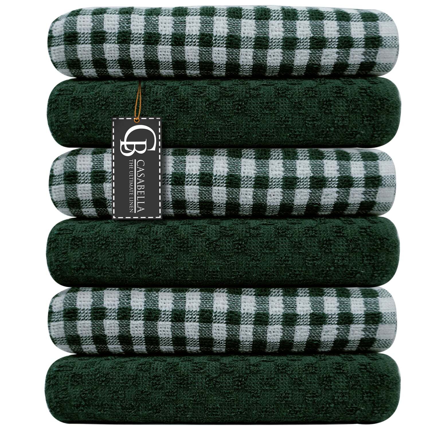 Casabella 6 Navy Tea Towels - Geen