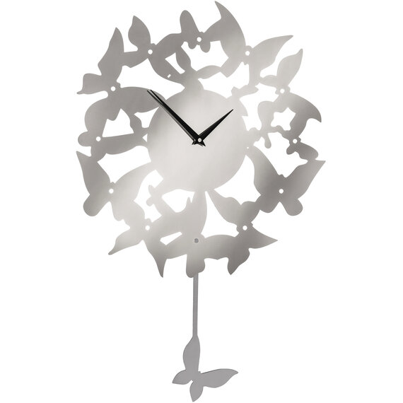 Kiki Butterflies Stainless Steel Wall Clock