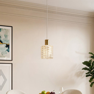 Iron Ceiling Pendant Light with Glass Shade
