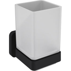 Wall Mounted Square Bathroom Glass Toothbrush Holder Tumbler - Balterley