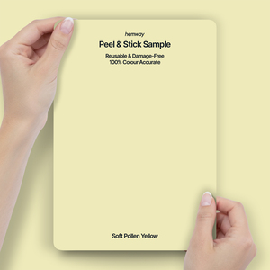 Hemway Interior Paint Sample, Soft Pollen Yellow, Peel & Stick Swatch