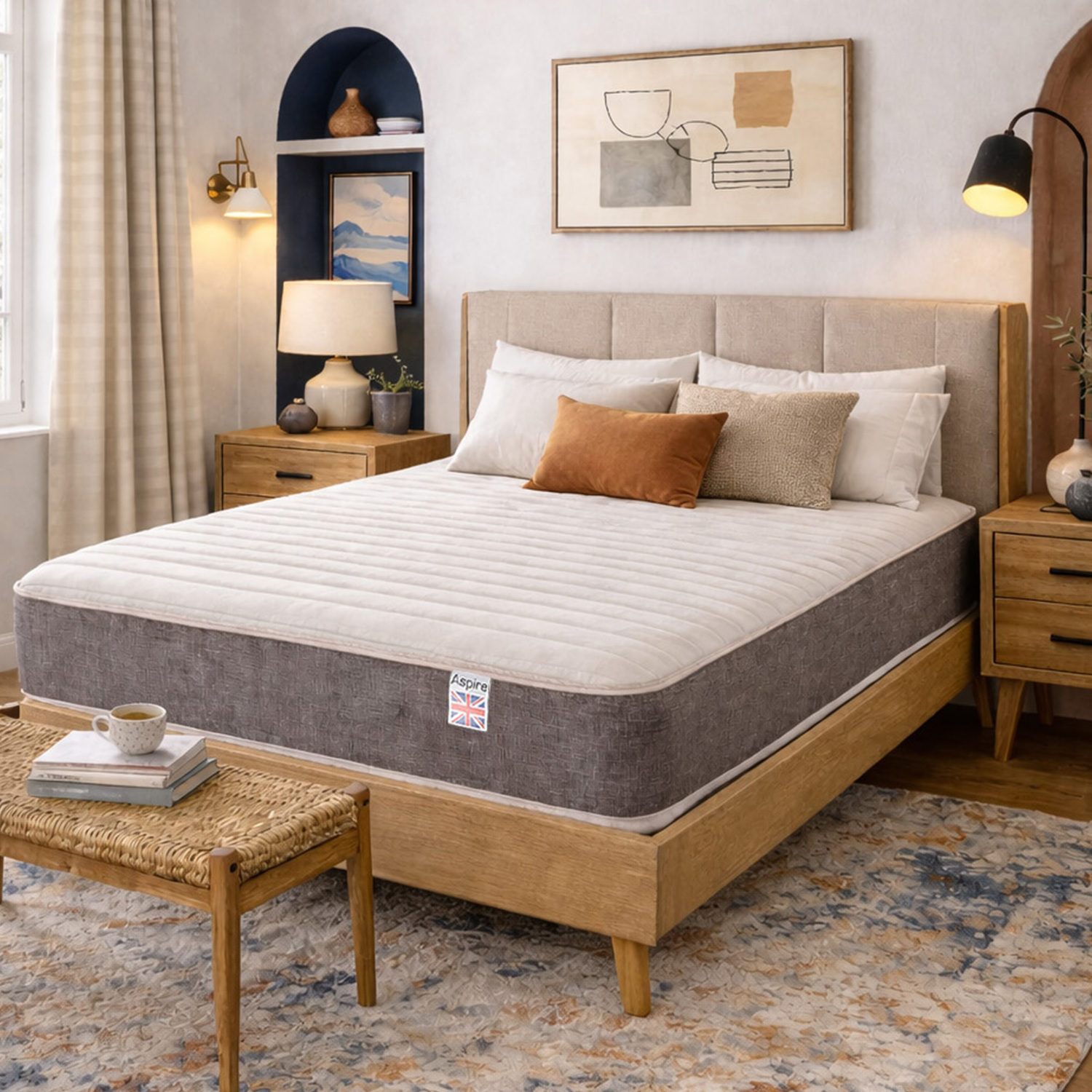 Aspire Restmaster Pocket 3000 Hybrid Memory Mattress Medium 24Cm - White / Double