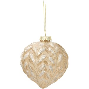 Glitter Ridged Finish Onion Bauble