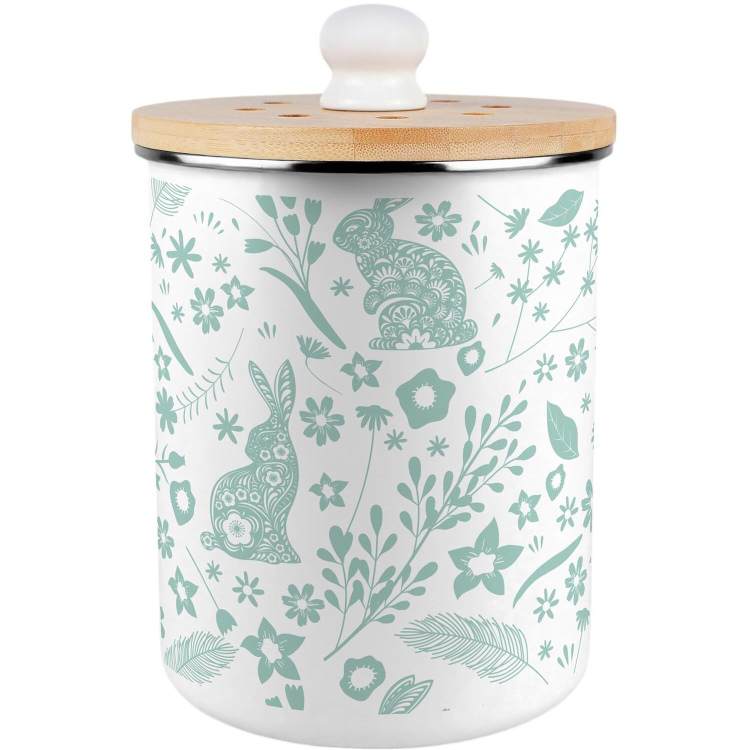 Purely Home - Toller Food Waste Caddy - 2L - Enamel - Bamboo - Image 3