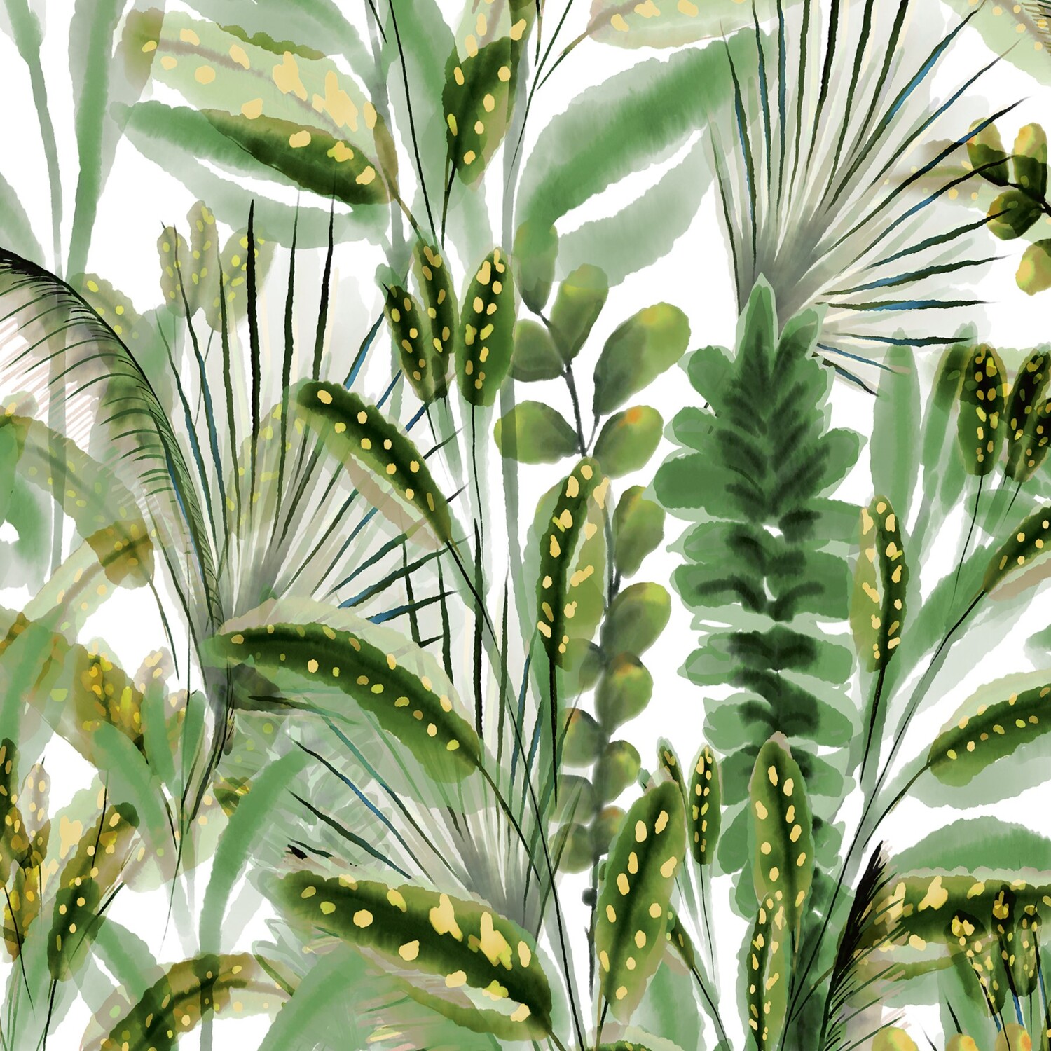 Grandeco Rainforest 3 Lane Repeatable Textured Wallpaper Mural - Green
