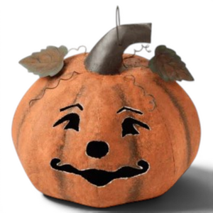 Heaven Sends Metal Pumpkin Lantern Large Halloween Decoration
