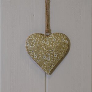 Light Green Metal Hanging Heart
