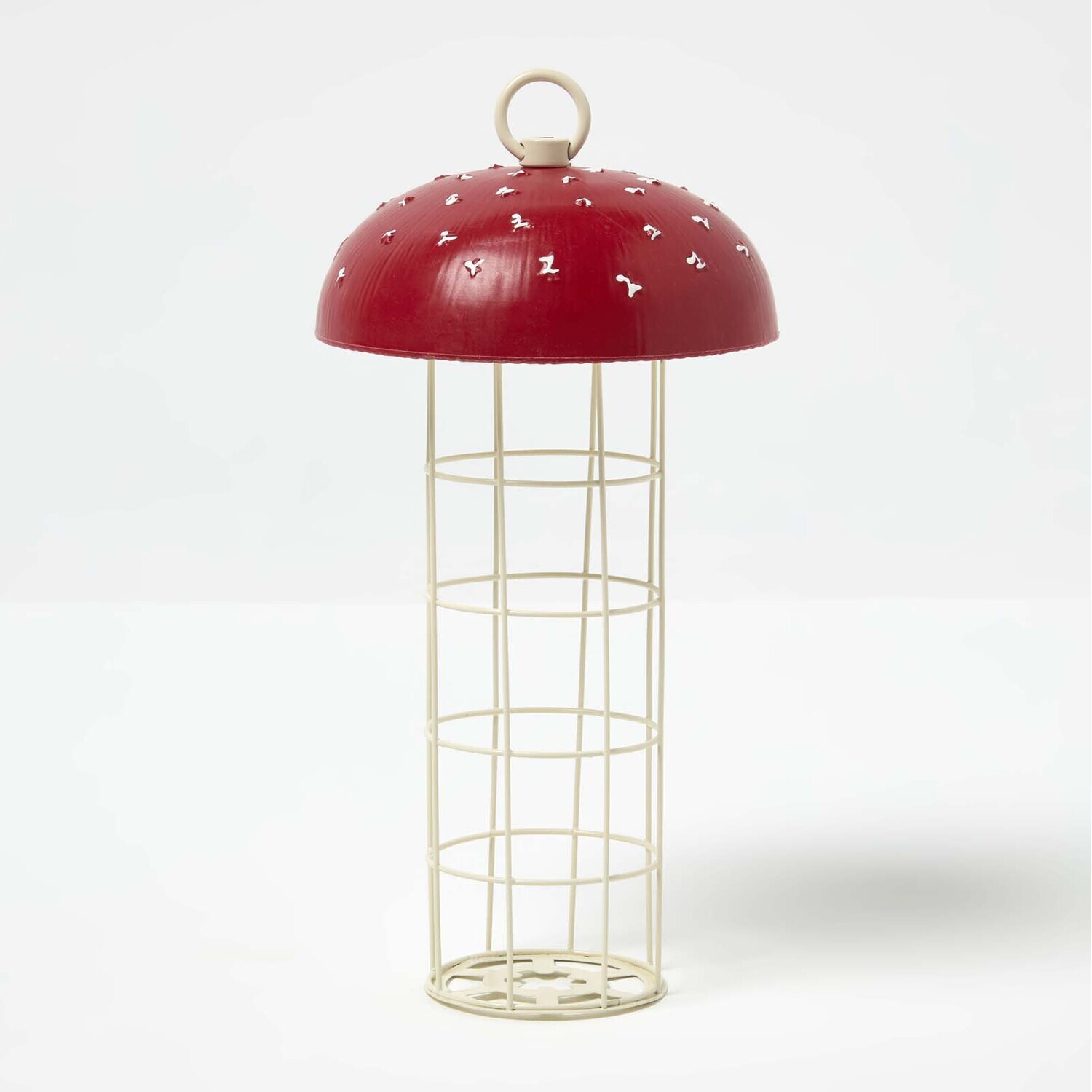 Image of Tall Red Mushroom Hanging Bird Feeder&hellip;