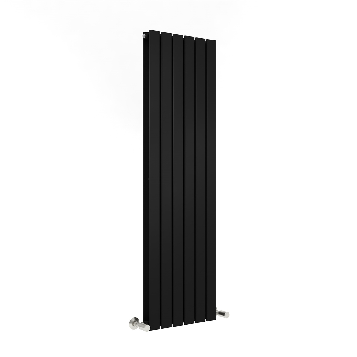 Radiator Horizontal Vertical Designer Flat Panel Central Heating Radiator 1600mm Height (1600x408mm Single, Black) - Image 2