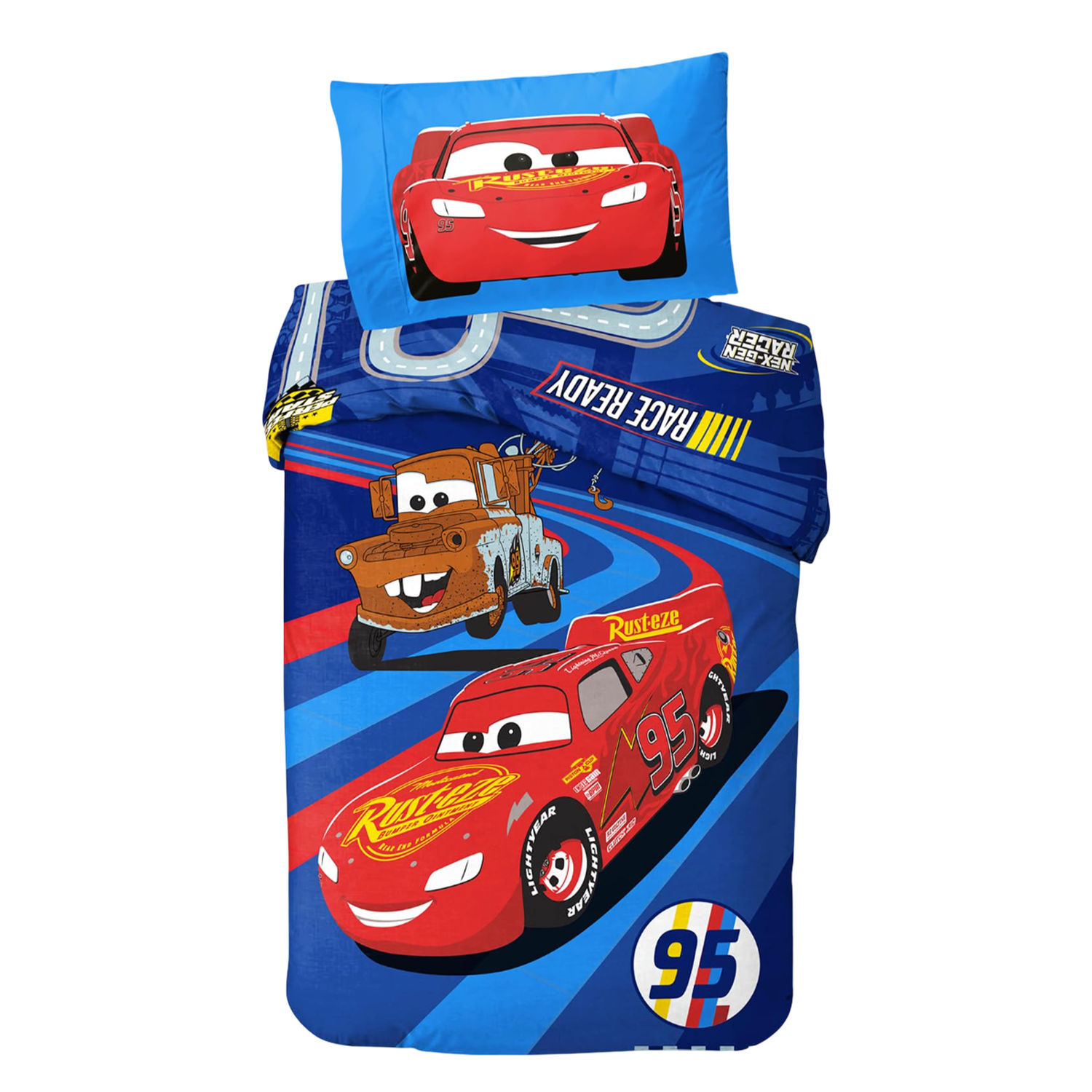 Cars Lightning Mcqueen & Mater Reversible Duvet Set - Multicoloured