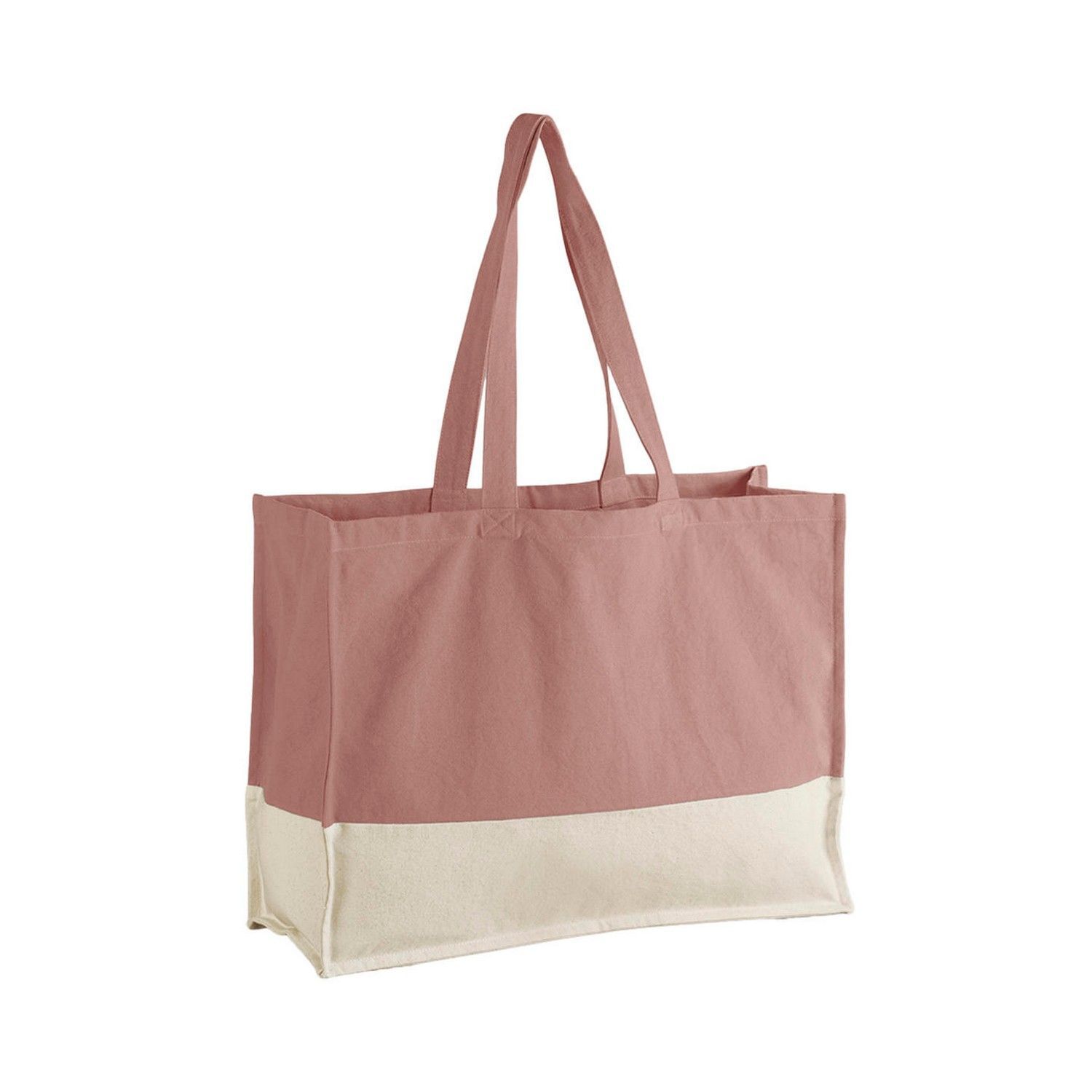 Westford Mill Earthaware Contrast Organic Shopper Bag - Rose/Natural