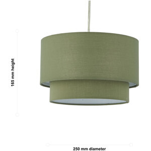 Set Of 2 Duo Easy Fit Fabric Pendant Shades