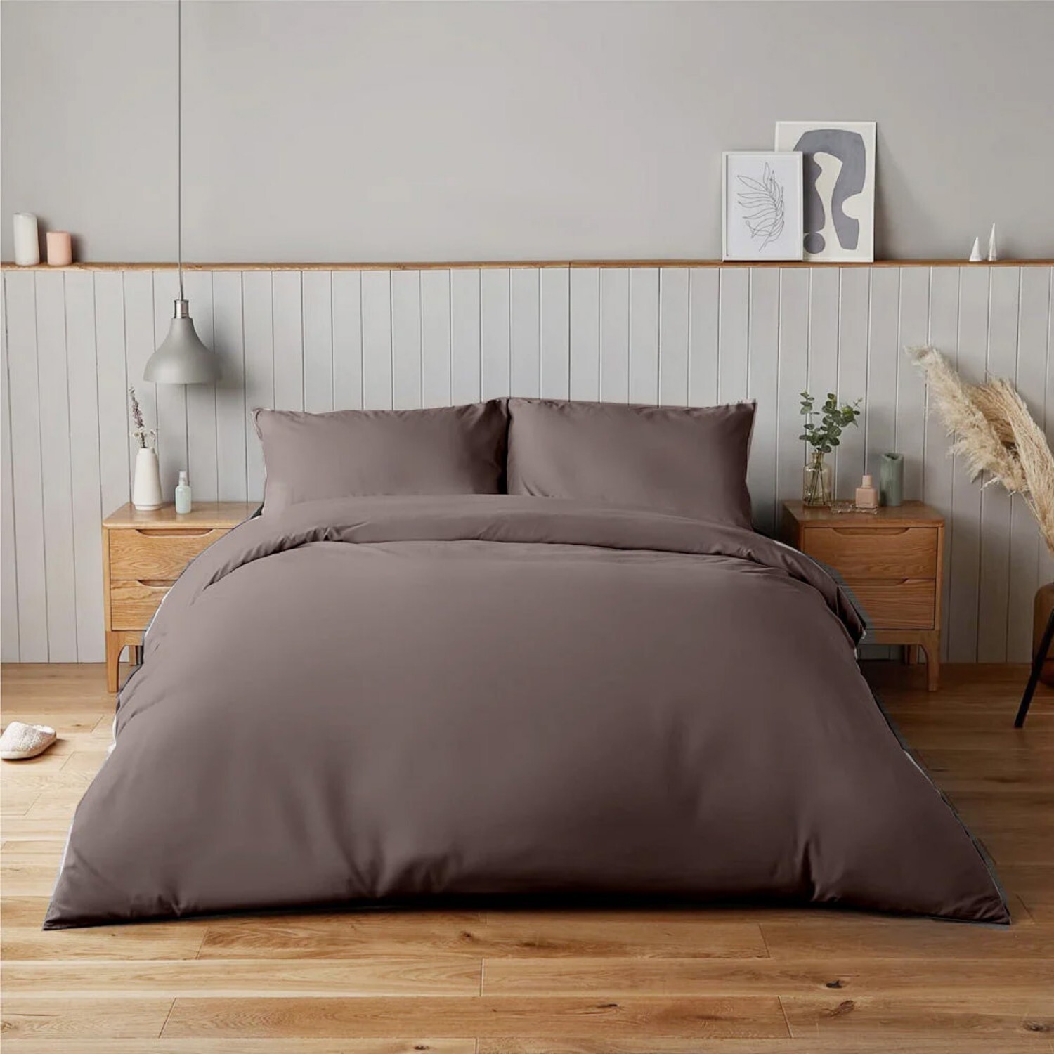 Voltico Silentnight Supersoft Easy Care Duvet Cover Set - Charcoal / Double