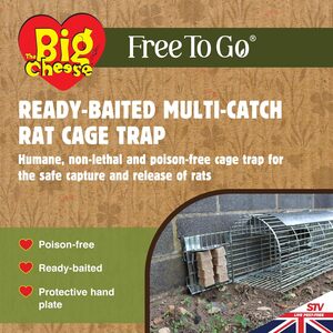 The Big Cheese Ready-Baited Multi-Catch Rat Cage Trap