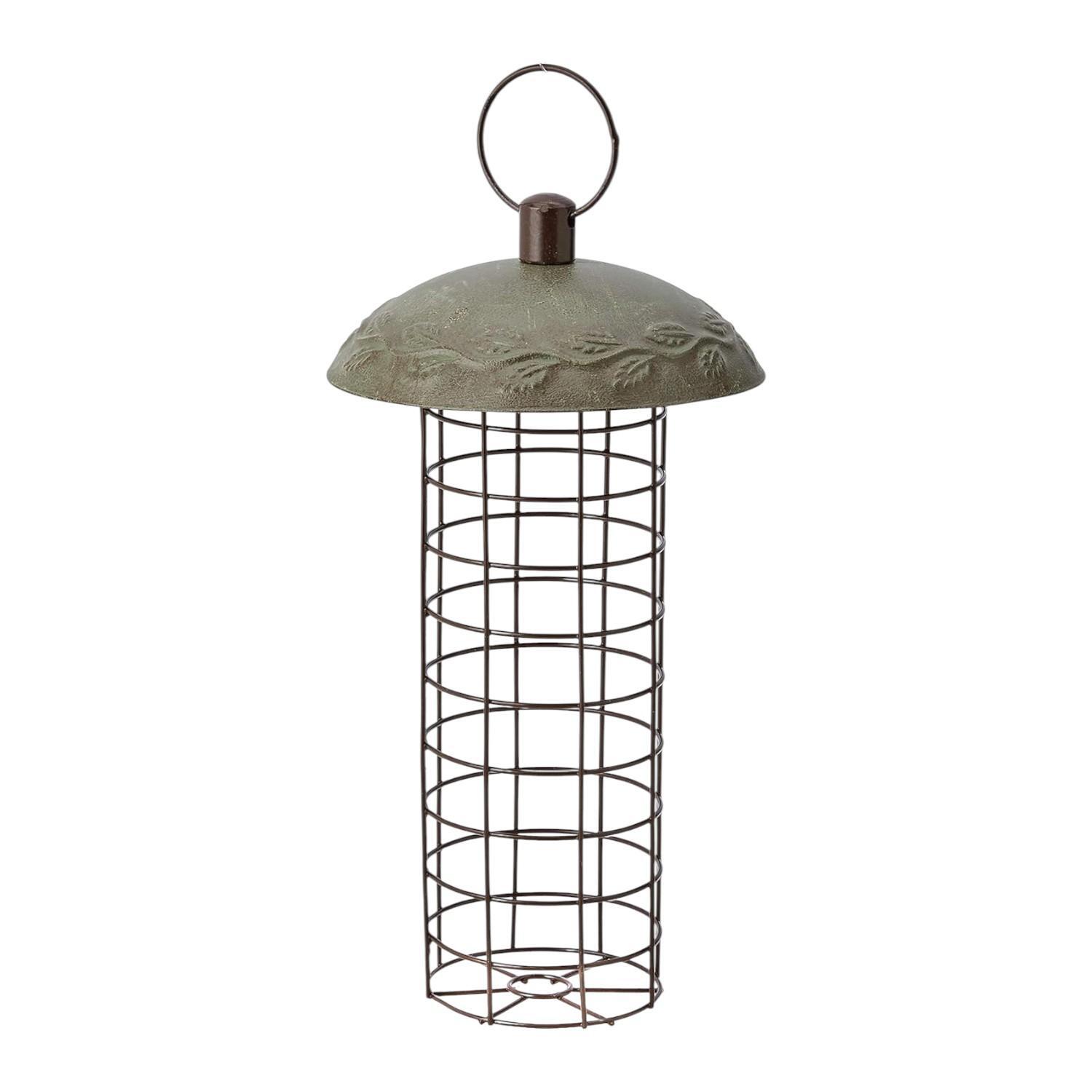 Peckish Secret Garden Suet Fat Ball Bird Feeder - Green