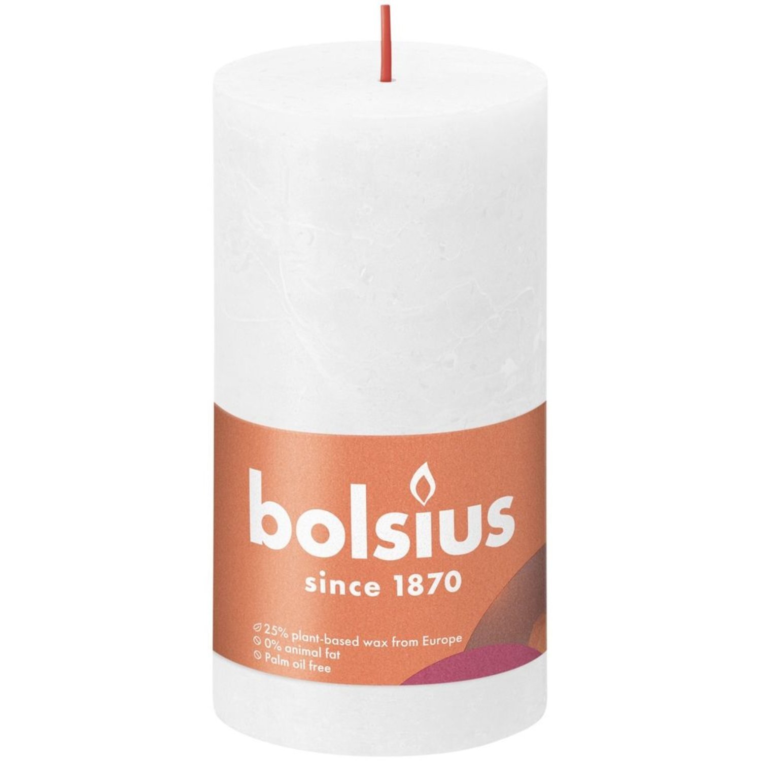 Kdmd Unisex White Cloudy Bolsius Rustic Shine Pillar Candle 130 X 68Mm - Image 2
