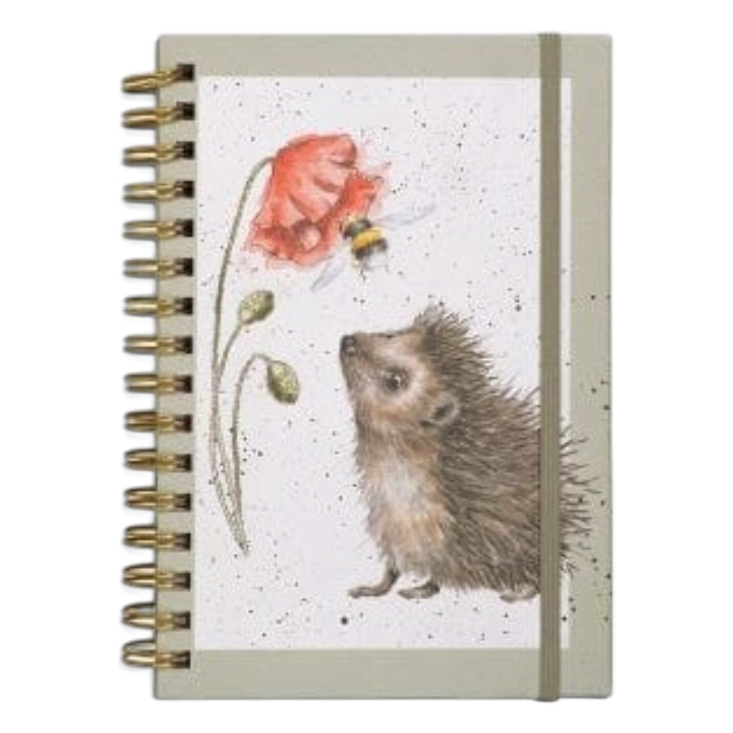 Wrendale Designs Hedgehog with Flower Ring Bound Notebook - Stationery Accessory - Image 3