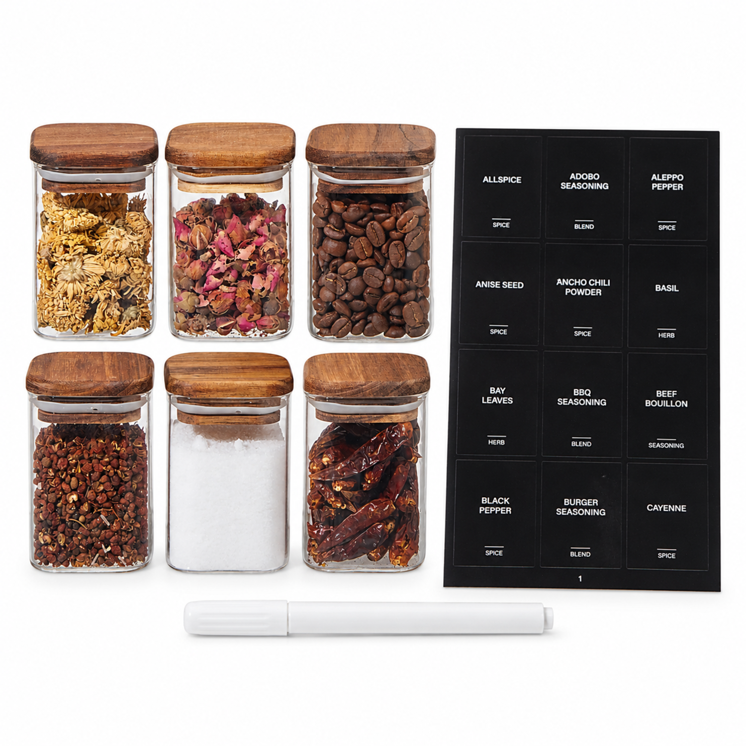 Image of Eden & Willow Square Glass Spice&hellip;