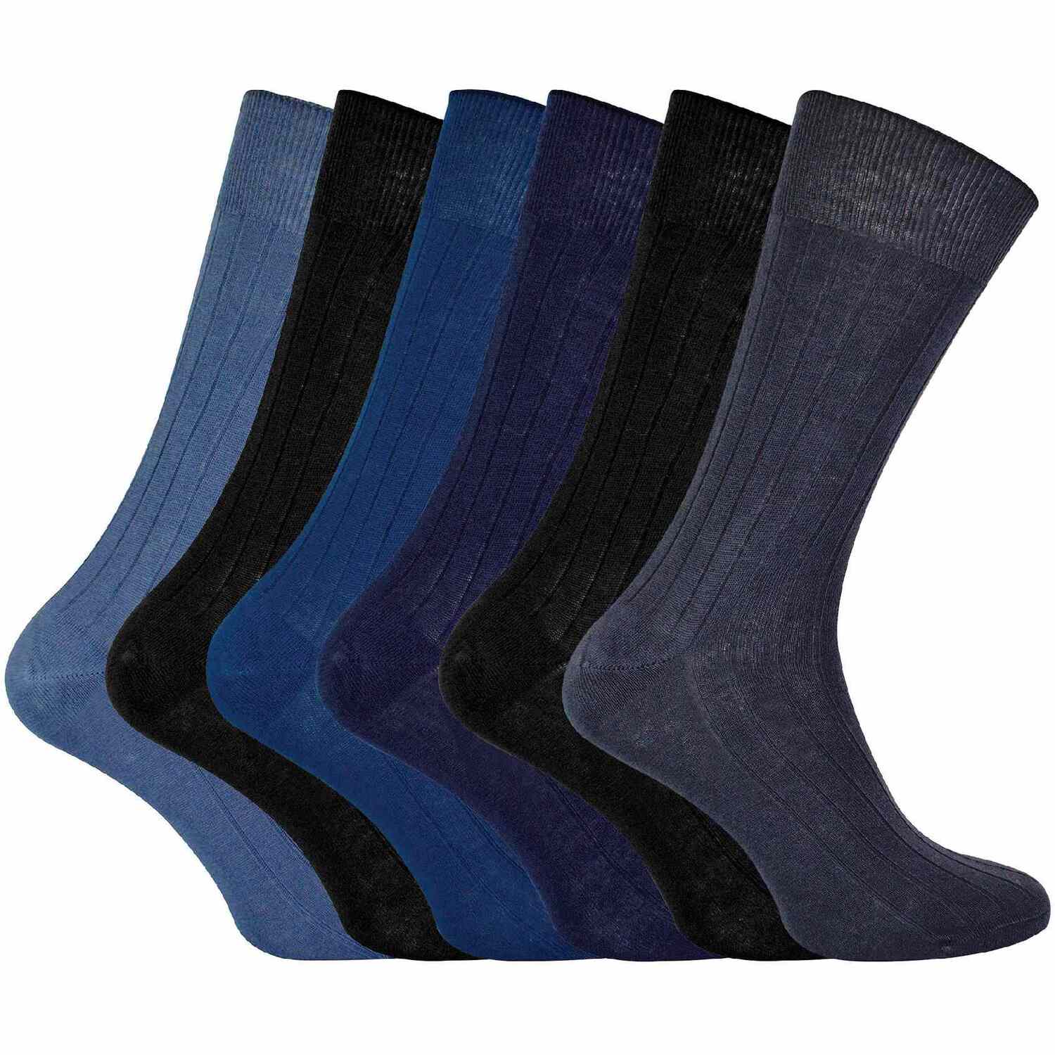 Sock Snob 6 Pack 100% Egyptian Seamless Cotton Socks For Men