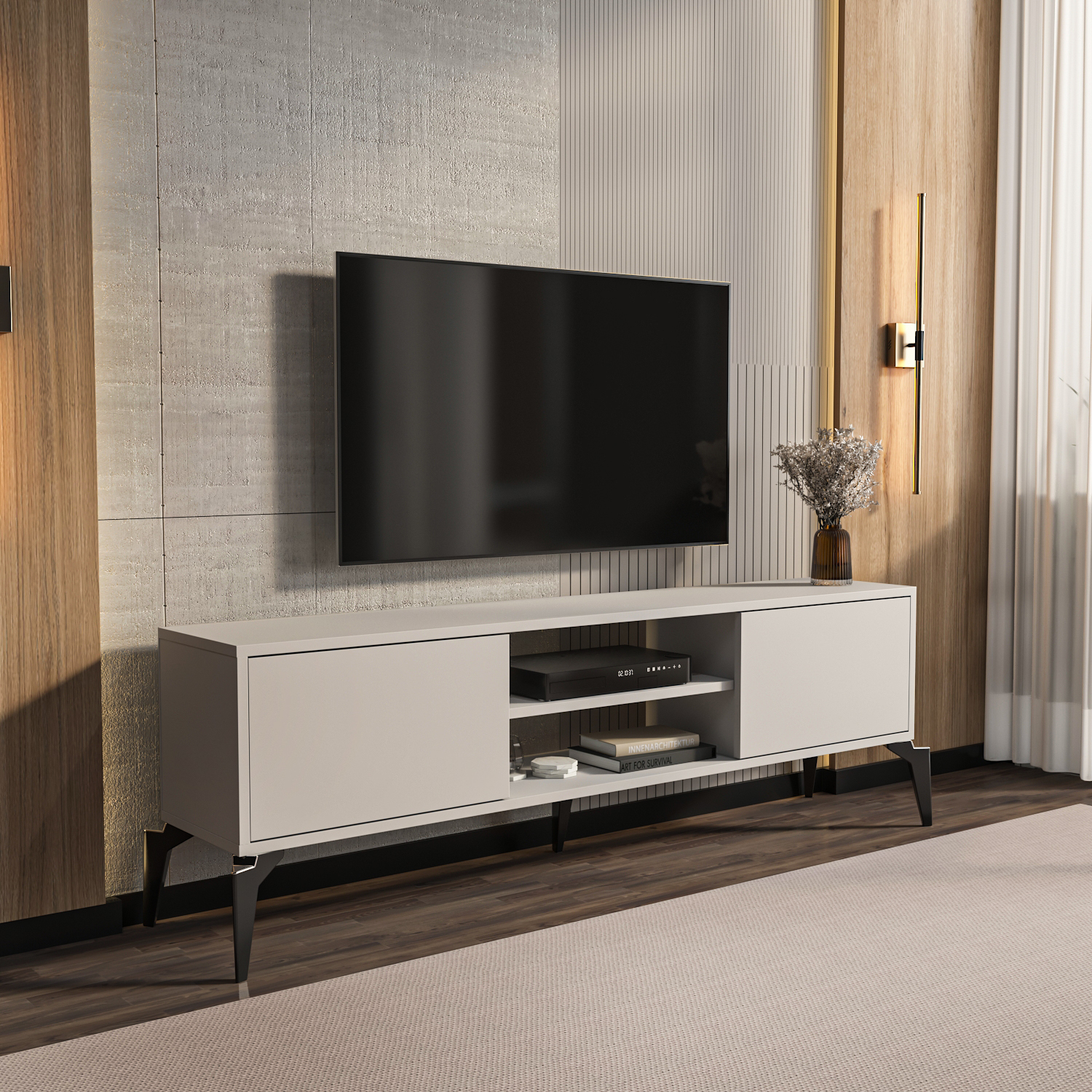 Decorotika Lojo 160 Cm Tv Unit - White