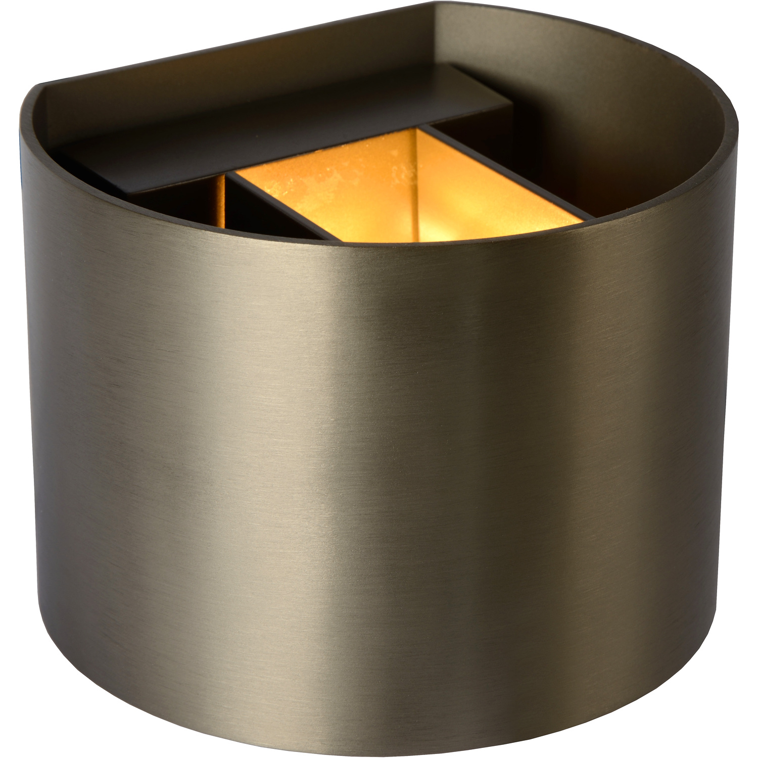 Lucide Unisex Brown 'Xio' Stylish Dimmable Indoor Adjustable Up Down Cube Wall Light In Small - Image 2