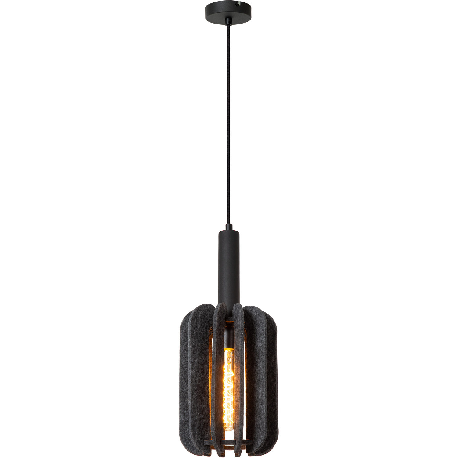 Lucide RAFAL - Pendant light - 20 cm - 1xE27 - Grey - Image 3