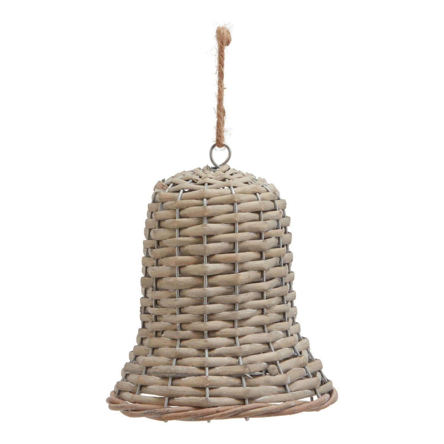 Hill Interiors The Noel Collection Wicker Bell Christmas Decoration A - Brown