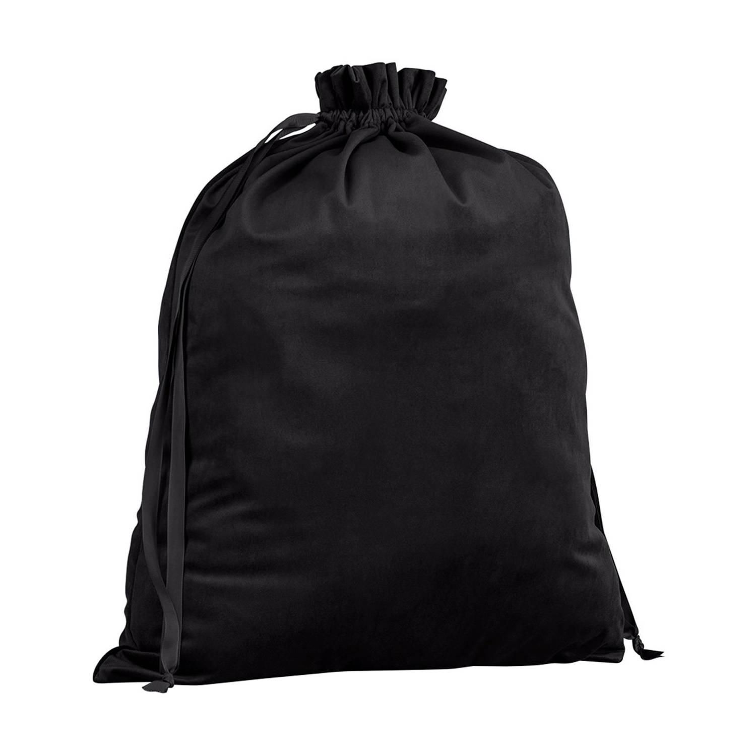 Bagbase Plain Velvet Gift Bag A - Black Onyx