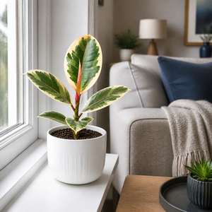 Plants By Post Ficus Tineke Rubber Plant A