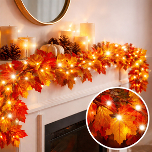 2.3M 40 LED Autumn Leaf Garland String Light